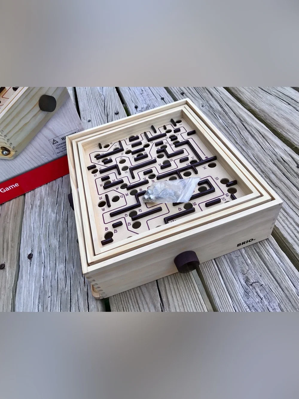 BRIO Wooden Tilt Table Labyrinth Game 34000 In Box 3 Balls Compatible W/ 34030